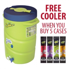 Buy 5 Cases Sqwincher ZERO SUGAR FREE - 2.5 Gallon Packs & FREE Double Cooler on sale online