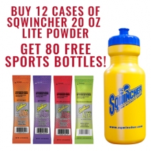 Buy 12 Cases Sqwincher LITE Low Calorie Hydration Drink 20 Oz Sticks & 80 FREE Sports Bottles (Pricing is per case) on sale online