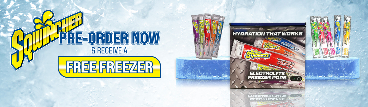 Limited Time Offer on Sqwincher Freezer Pops with a Bonus Freezer!