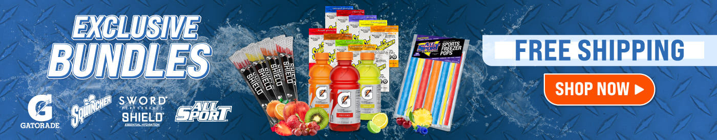 Hydration Depot’s exclusive bundles offer a mix of top brands like Gatorade, Sqwincher, and Shield in a variety of formats for small, medium, and large groups—many with zero sugar options and select free shipping. Save time and money with convenient autos