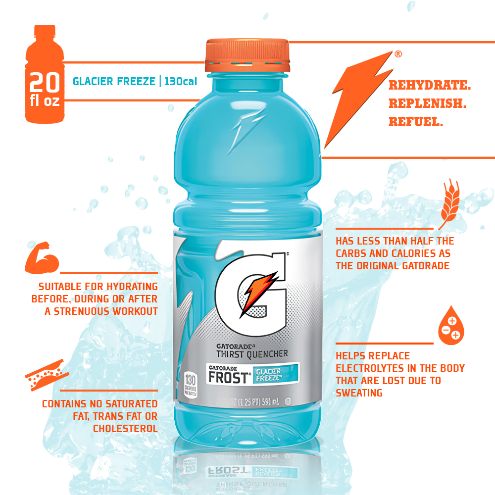 Gatorade 20 oz Wide Mouth Bottle - 24 Bottles - Hydration Depot