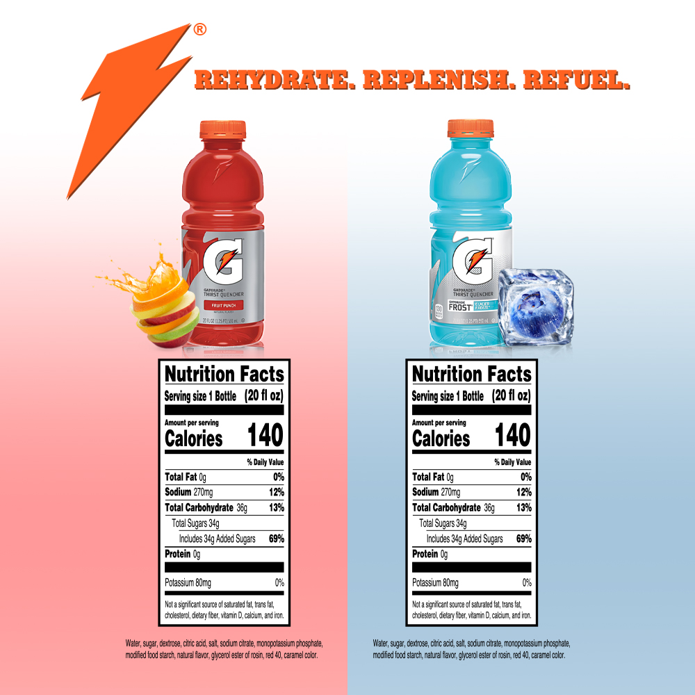 Gatorade 20 oz Wide Mouth Bottle - 24 Bottles - Hydration Depot