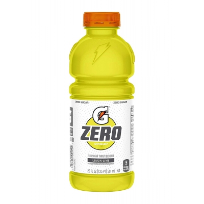 Gatorade Zero 20 oz Lemon Lime Thirst Quencher (Pack of 24)