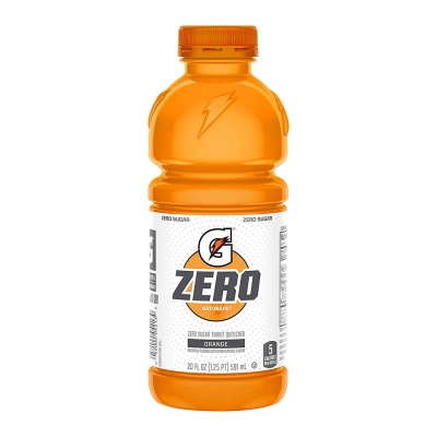 20 Case Gatorade Zero 20 oz Orange Thirst Quencher 