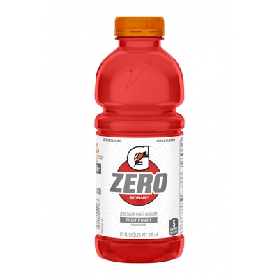 20 Case Bundle Gatorade Zero 20 oz Fruit Punch Thirst Quencher