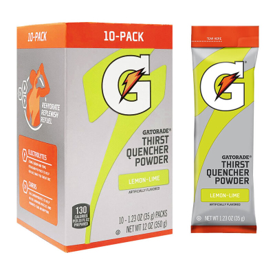 Gatorade Lemon-Lime 1.23 oz Powder Sticks - Instant Gatorade Packs - 80 Sticks