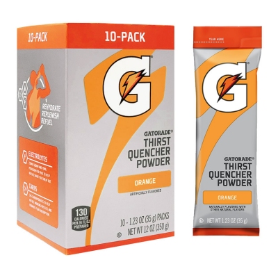 Gatorade Orange 1.23 oz Powder Sticks - Instant Gatorade Packs - 80 Sticks