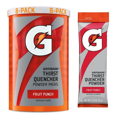 Gatorade Fruit Punch 1.23 oz Powder Packets - Instant Gatorade Packs