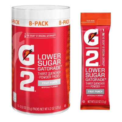 G2 Fruit Punch .52 oz Powder Sticks Pack - Low Calorie Sports Drink