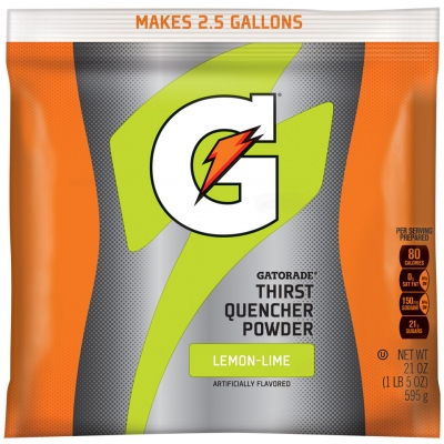 Gatorade Lemon-Lime 2.5 Gallon Instant Powder Mix - 21 oz Gatorade Mix