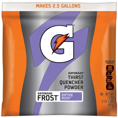Gatorade Riptide Rush 2.5 Gallon Instant Powder Mix - 21 oz Gatorade Mix