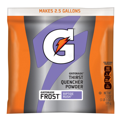 Gatorade Riptide Rush 2.5 Gallon Instant Powder Mix - 21 oz Gatorade Mix