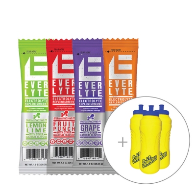 Sqwincher Everlyte 24 Case Bundle Pack with 132 Free Sports Bottles