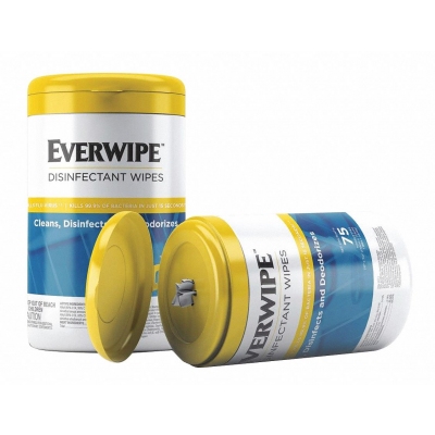 Everwipe Disinfectant Wipes (75 Wipes/Tub, 6 Tubs/Case) *Free Shipping