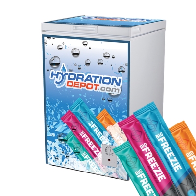 Hydration Depot Exclusive MyHy Big Freezie Bundle with Free 3.5 Cubic ft Freezer  