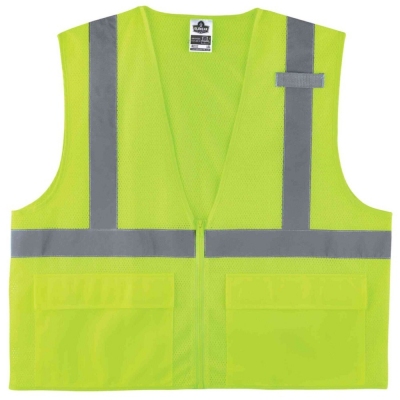 GloWear 8220Z Mesh Hi-Vis Safety Vest - Type R Class 2 - Zipper