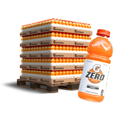 54 Case Pallet Gatorade Zero 20 oz Orange Thirst Quencher 