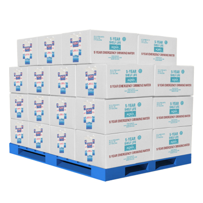 75 Case Pallet Emergency 33.8oz Box Drinking Water - 5 Year Shelf Life 