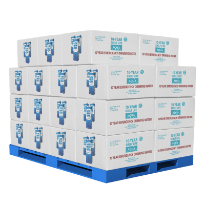 75 Case Pallet Emergency 33.8oz Box Drinking Water - 10 Yr Shelf Life 