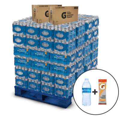 Niagara Pallet of Water and Gatorade Powder Sticks Exclusive Bundle