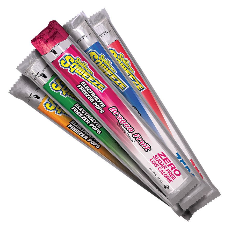 Sqwincher Sqweeze ZERO Sugar Free, Calorie Free Freezer Pops (Assorted