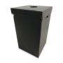 Disposable Trash Container Black w/Multi-Function Lid (Pack of 10)
