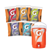 Gatorade 2.5 Gallon Powder w/Free Cooler - 20 Variety Pack Hydration Depot Bundle  