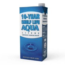 30 Case Pack Aqua Literz Emergency Drinking Water - 10 Yr Shelf Life